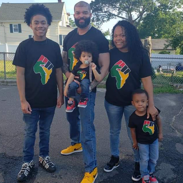 Red, Black & Green Fist T-Shirt